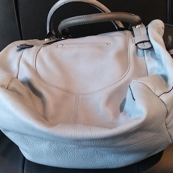 Blue leather Makowsky handbag almost new - Picture 3 of 3